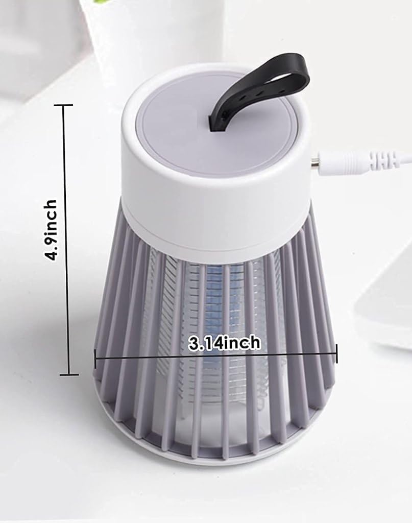 USB Powered Bug Zapper, Portable UV LED Mosquito Killer Lamp for Indoor Use, Camping, Kitchen, Bedroom, & Office (Pack of 1)